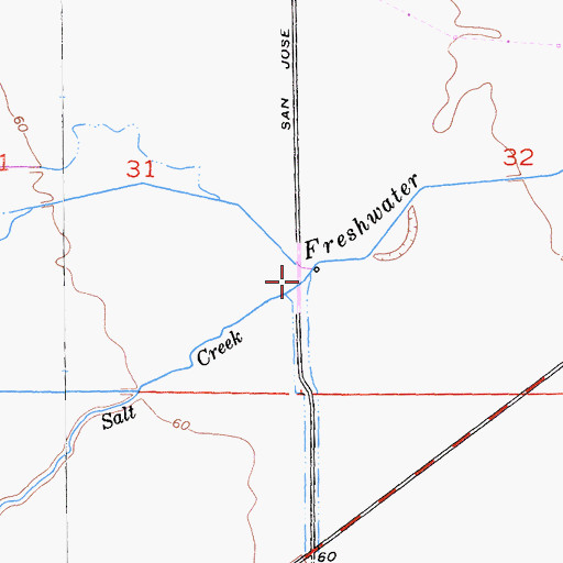 Topographic Map of Salt Creek, CA