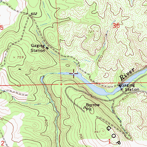 Topographic Map of Salt Gulch, CA