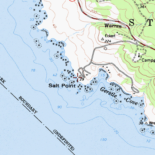 Topographic Map of Salt Point, CA