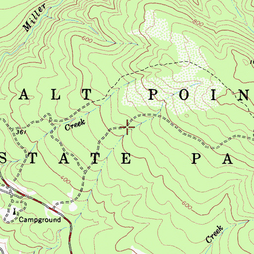 Topographic Map of Salt Point State Park, CA