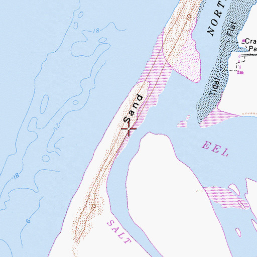 Topographic Map of Salt River, CA