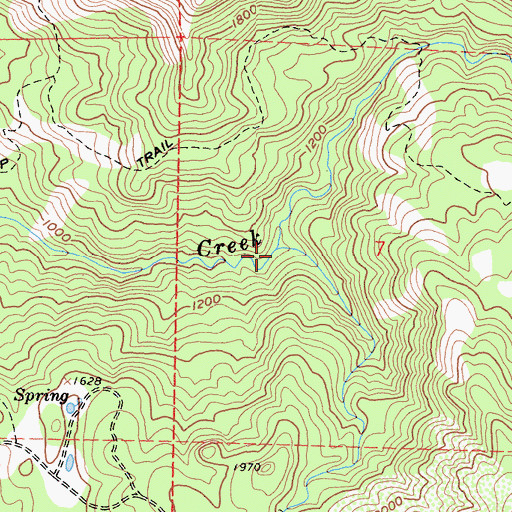 Topographic Map of Salt Spring Creek, CA