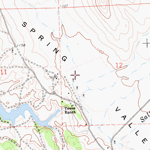 Topographic Map of Salt Spring Valley, CA