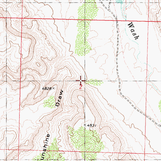 Topographic Map of Sunshine Draw, AZ