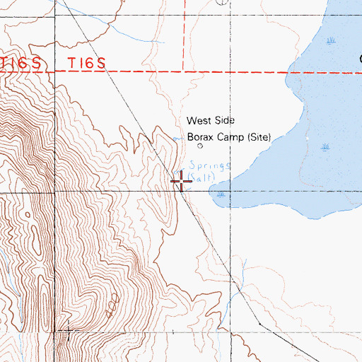 Topographic Map of Salt Springs, CA