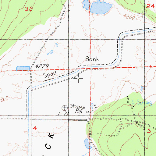 Topographic Map of Sams Neck, CA