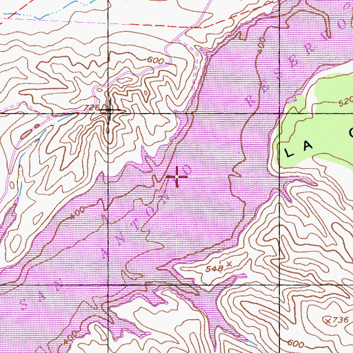 Topographic Map of San Antonio Reservoir, CA