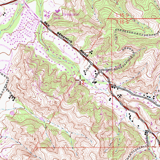 Topographic Map of San Benancio Gulch, CA