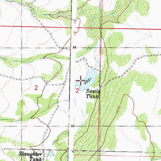 Topographic Map of Swale Tank, AZ