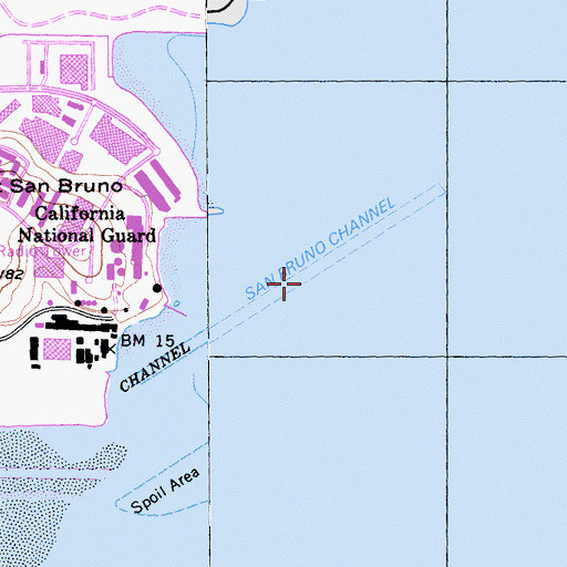 Topographic Map of San Bruno Channel, CA