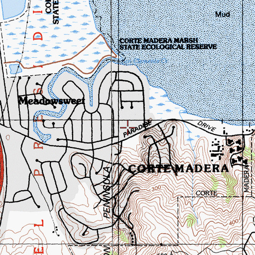 Topographic Map of San Clemente School, CA
