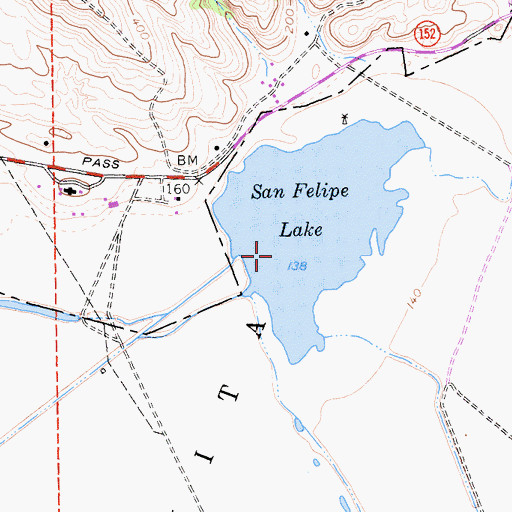 Topographic Map of San Felipe Lake, CA