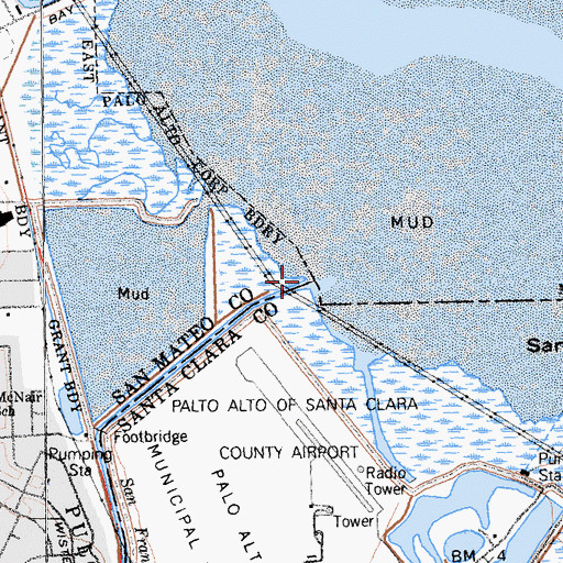 Topographic Map of San Francisquito Creek, CA