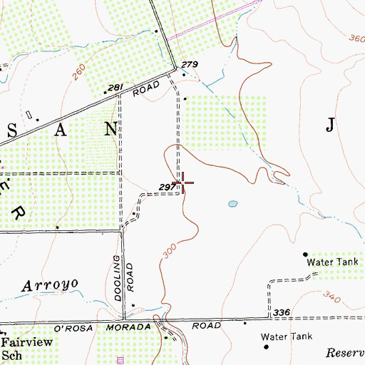 Topographic Map of San Joaquin, CA