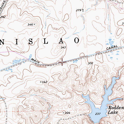 Topographic Map of San Joaquin Main Canal, CA