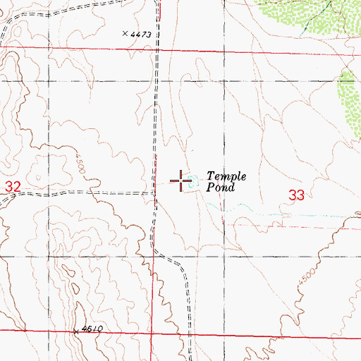 Topographic Map of Temple Pond, AZ