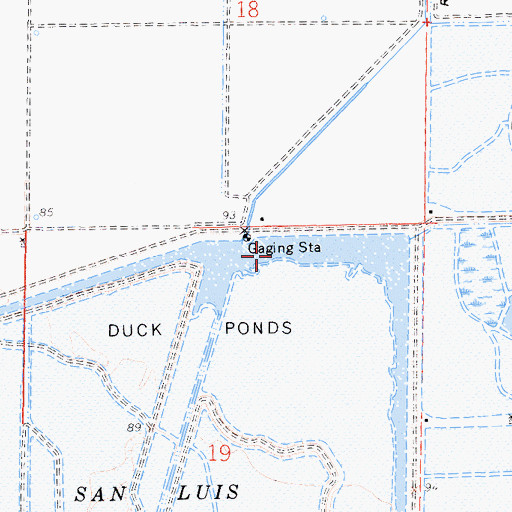 Topographic Map of San Luis Holding Reservoir, CA