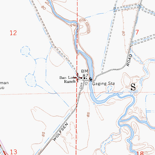 Topographic Map of San Luis Ranch, CA