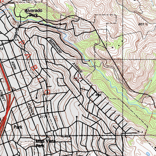 Topographic Map of San Pablo, CA