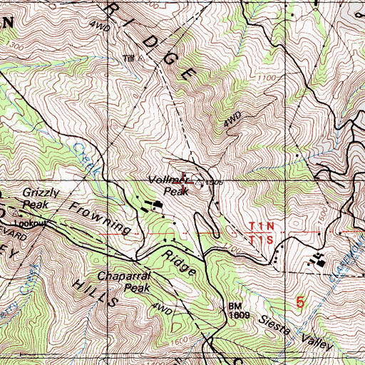 Topographic Map of San Pablo Ridge, CA