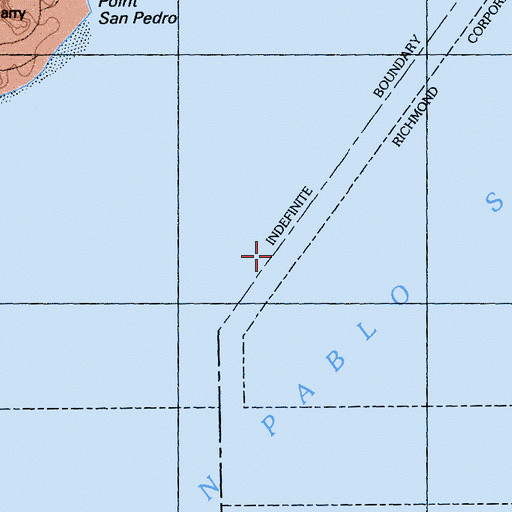 Topographic Map of San Pablo Strait, CA