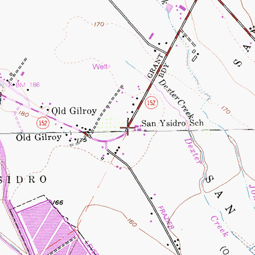 Topographic Map of Anchorpoint Christian School, CA