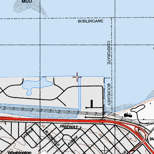 Topographic Map of Sanchez Creek, CA