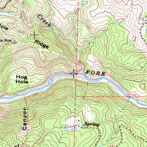 Topographic Map of Sand Bank Creek, CA