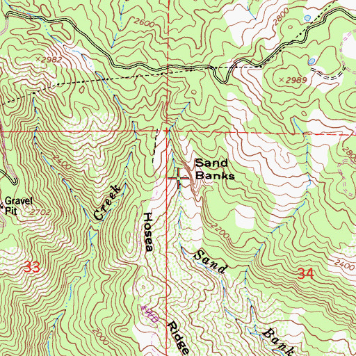 Topographic Map of Sand Banks, CA