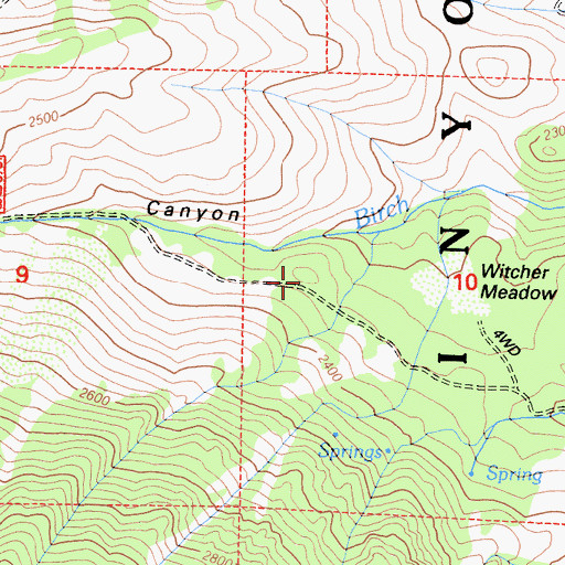Topographic Map of Sand Canyon, CA