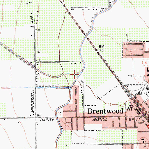Topographic Map of Sand Creek, CA