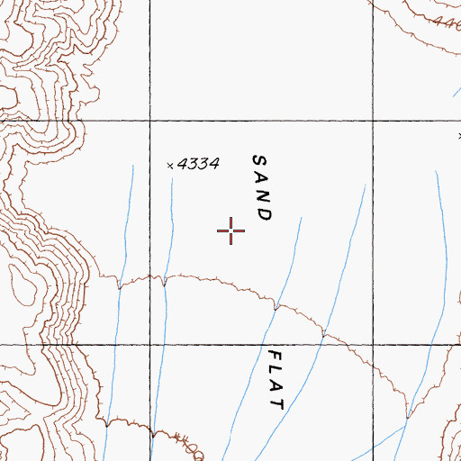Topographic Map of Sand Flat, CA