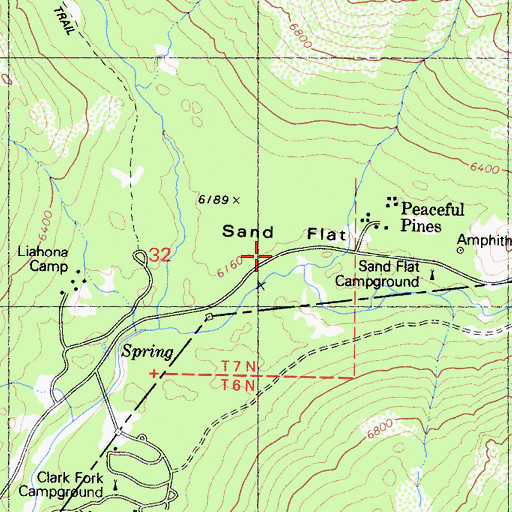Topographic Map of Sand Flat, CA