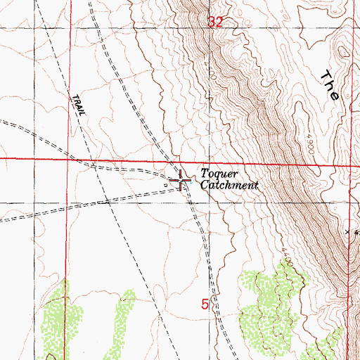 Topographic Map of Toquer Catchment, AZ
