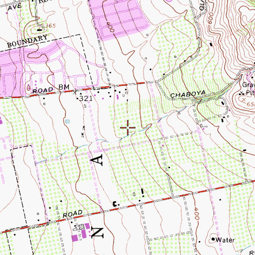 Topographic Map of Robert Sanders Elementary School, CA
