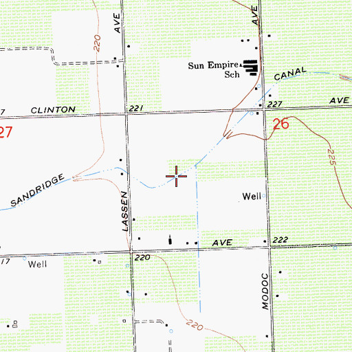 Topographic Map of Sandridge Canal, CA