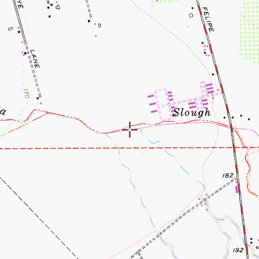 Topographic Map of Santa Ana Creek, CA