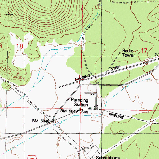 Topographic Map of Dunton Ranch Airport, AZ