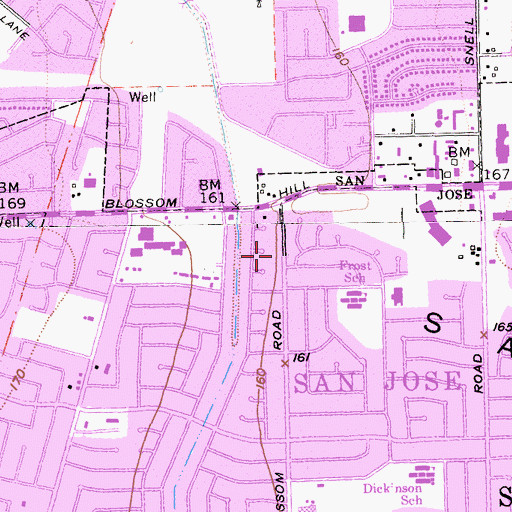 Topographic Map of Santa Clara Valley, CA