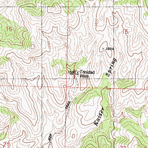 Topographic Map of Trinidad Well, AZ