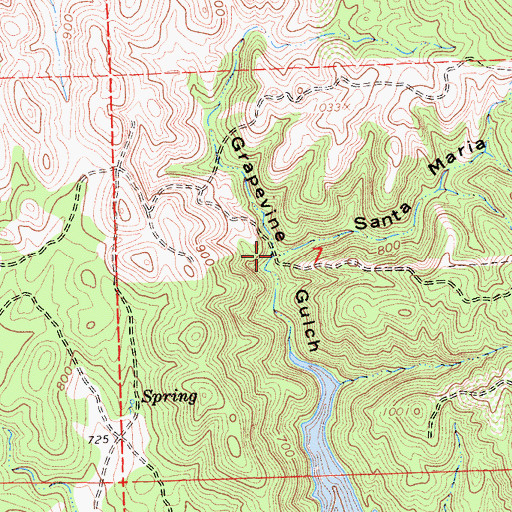 Topographic Map of Santa Maria Gulch, CA