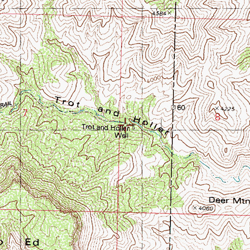 Topographic Map of Trot and Holler Well, AZ