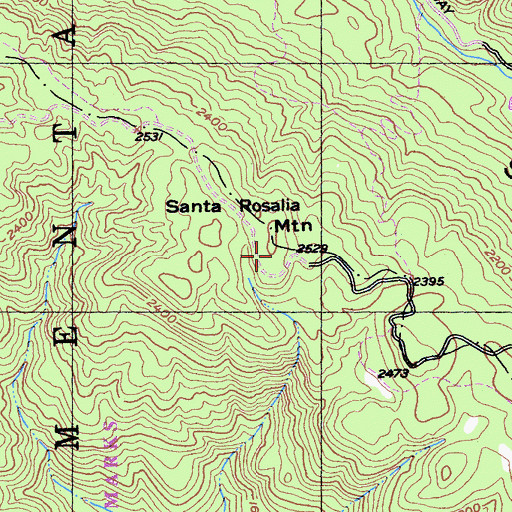 Topographic Map of Santa Rosalia Mountain, CA