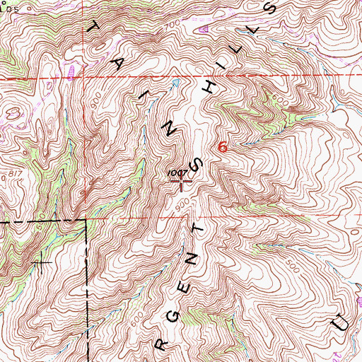 Topographic Map of Sargent Hills, CA