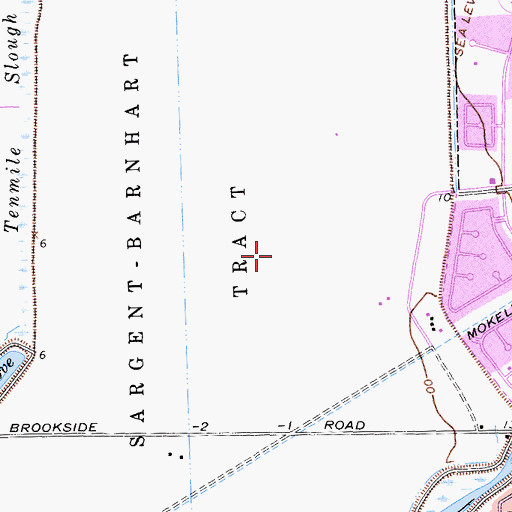Topographic Map of Sargent-Barnhart Tract, CA