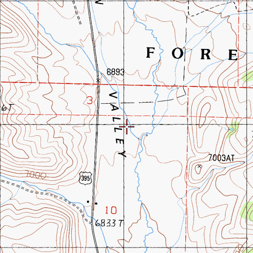 Topographic Map of Sario Canyon, CA