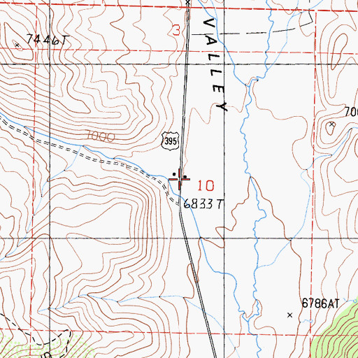 Topographic Map of Sario Ranch, CA