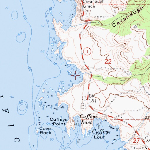 Topographic Map of Sartori Gulch, CA