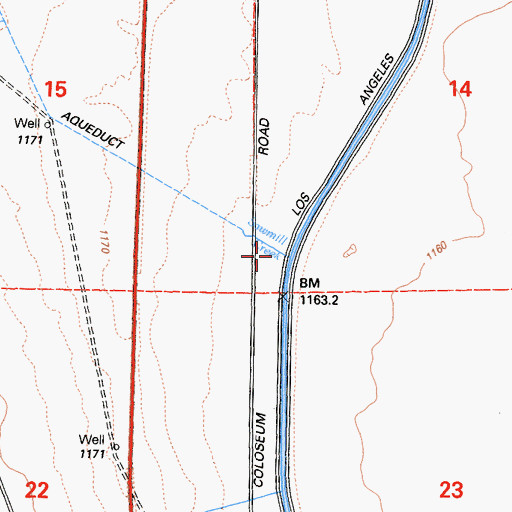 Topographic Map of Sawmill Creek, CA