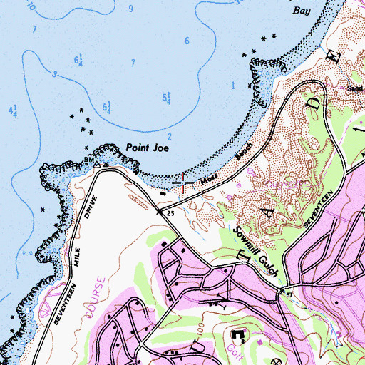 Topographic Map of Sawmill Gulch, CA